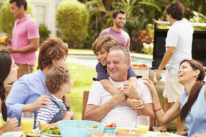 Family Enjoying a Backyard Barbecue