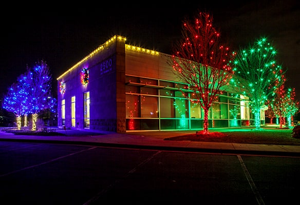 Holiday lighting for business